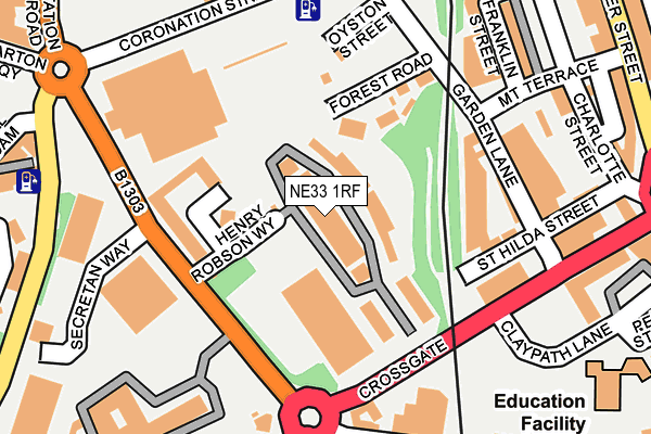NE33 1RF map - OS OpenMap – Local (Ordnance Survey) NE33 1RF map - OS OpenMap – Local (Ordnance Survey)