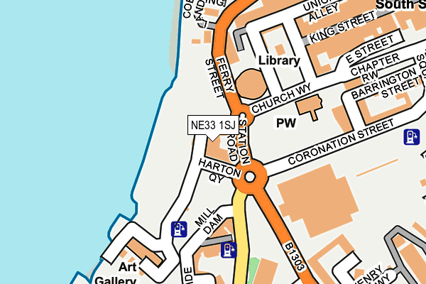 NE33 1SJ map - OS OpenMap – Local (Ordnance Survey) NE33 1SJ map - OS OpenMap – Local (Ordnance Survey)