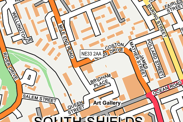 NE33 2AA map - OS OpenMap – Local (Ordnance Survey) NE33 2AA map - OS OpenMap – Local (Ordnance Survey)