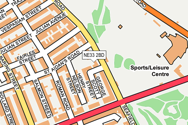 NE33 2BD map - OS OpenMap – Local (Ordnance Survey) NE33 2BD map - OS OpenMap – Local (Ordnance Survey)