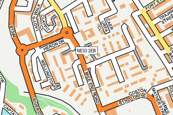NE33 2EB map - OS OpenMap – Local (Ordnance Survey) NE33 2EB map - OS OpenMap – Local (Ordnance Survey)