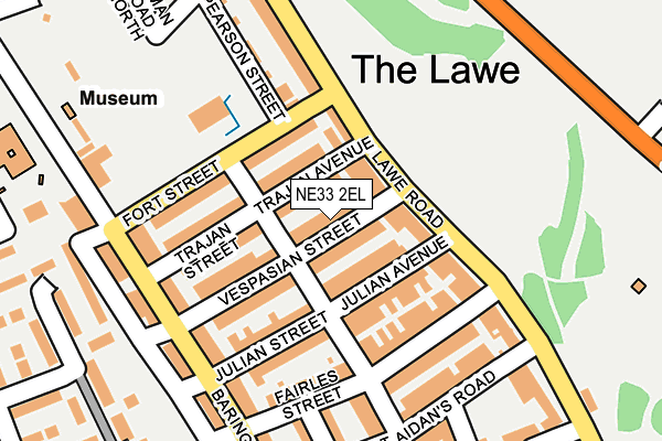 NE33 2EL map - OS OpenMap – Local (Ordnance Survey)