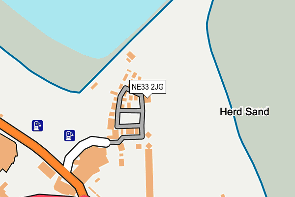 NE33 2JG map - OS OpenMap – Local (Ordnance Survey) NE33 2JG map - OS OpenMap – Local (Ordnance Survey)