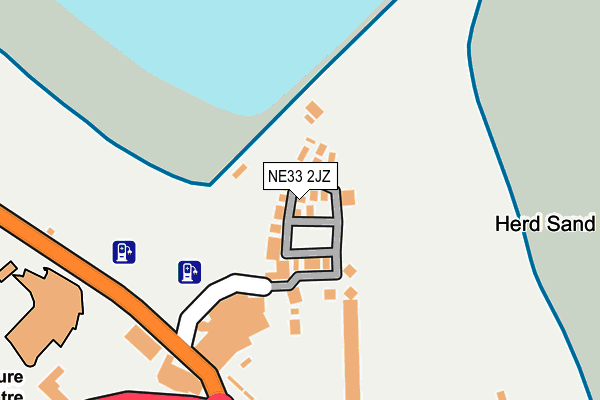 NE33 2JZ map - OS OpenMap – Local (Ordnance Survey) NE33 2JZ map - OS OpenMap – Local (Ordnance Survey)