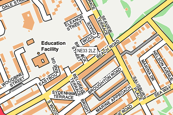 NE33 2LZ map - OS OpenMap – Local (Ordnance Survey) NE33 2LZ map - OS OpenMap – Local (Ordnance Survey)