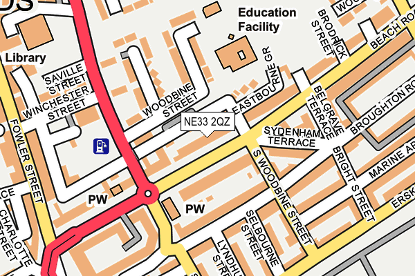 NE33 2QZ map - OS OpenMap – Local (Ordnance Survey) NE33 2QZ map - OS OpenMap – Local (Ordnance Survey)