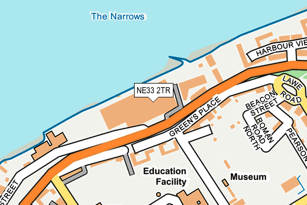 NE33 2TR map - OS OpenMap – Local (Ordnance Survey) NE33 2TR map - OS OpenMap – Local (Ordnance Survey)