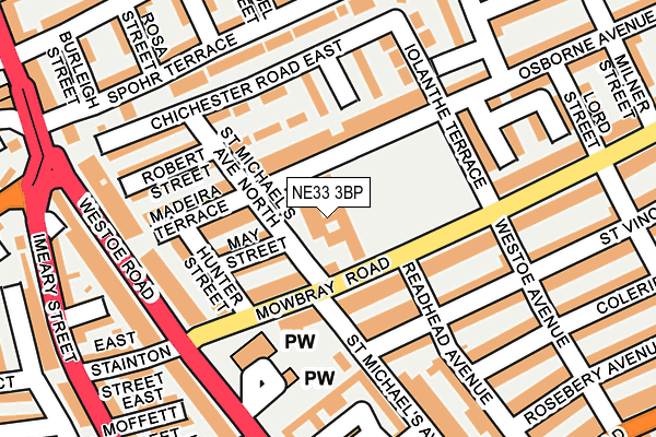 NE33 3BP map - OS OpenMap – Local (Ordnance Survey) NE33 3BP map - OS OpenMap – Local (Ordnance Survey)