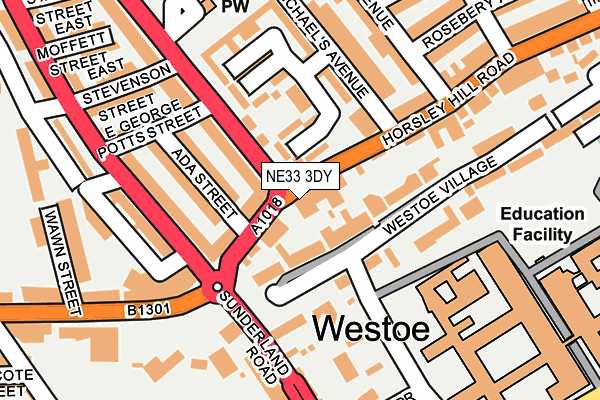 NE33 3DY map - OS OpenMap – Local (Ordnance Survey) NE33 3DY map - OS OpenMap – Local (Ordnance Survey)