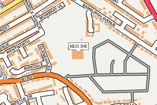 NE33 3HE map - OS OpenMap – Local (Ordnance Survey) NE33 3HE map - OS OpenMap – Local (Ordnance Survey)