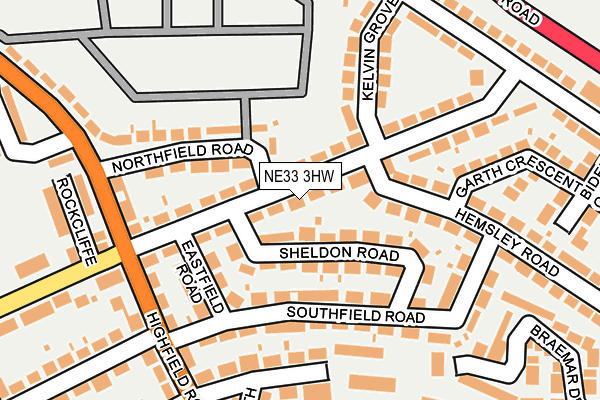NE33 3HW map - OS OpenMap – Local (Ordnance Survey) NE33 3HW map - OS OpenMap – Local (Ordnance Survey)