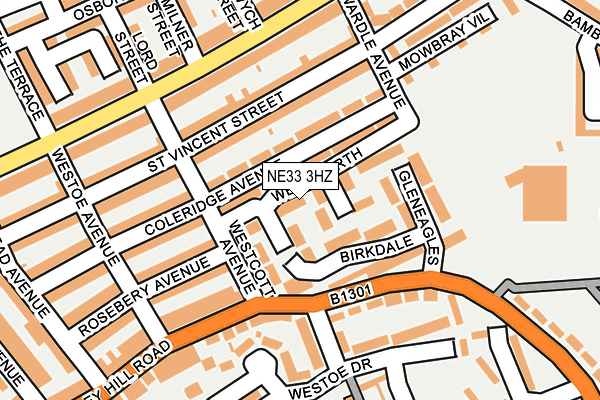 NE33 3HZ map - OS OpenMap – Local (Ordnance Survey) NE33 3HZ map - OS OpenMap – Local (Ordnance Survey)