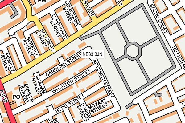 NE33 3JN map - OS OpenMap – Local (Ordnance Survey) NE33 3JN map - OS OpenMap – Local (Ordnance Survey)