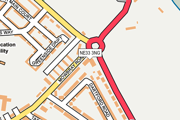 NE33 3NG map - OS OpenMap – Local (Ordnance Survey) NE33 3NG map - OS OpenMap – Local (Ordnance Survey)