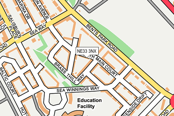 NE33 3NX map - OS OpenMap – Local (Ordnance Survey) NE33 3NX map - OS OpenMap – Local (Ordnance Survey)