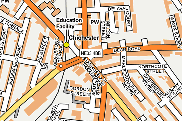 NE33 4BB map - OS OpenMap – Local (Ordnance Survey) NE33 4BB map - OS OpenMap – Local (Ordnance Survey)