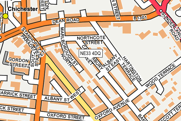 NE33 4DQ map - OS OpenMap – Local (Ordnance Survey) NE33 4DQ map - OS OpenMap – Local (Ordnance Survey)