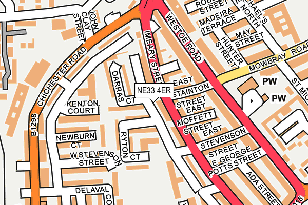 NE33 4ER map - OS OpenMap – Local (Ordnance Survey) NE33 4ER map - OS OpenMap – Local (Ordnance Survey)