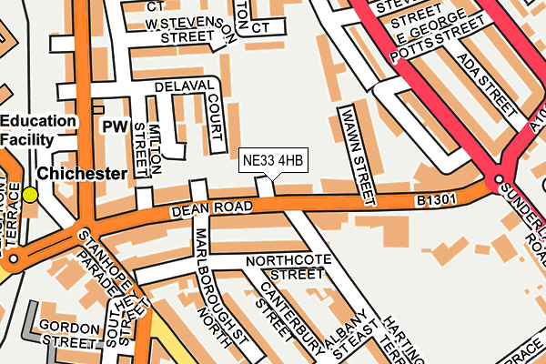 NE33 4HB map - OS OpenMap – Local (Ordnance Survey) NE33 4HB map - OS OpenMap – Local (Ordnance Survey)