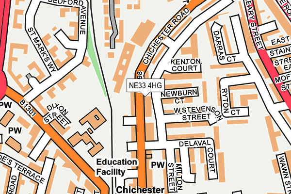 NE33 4HG map - OS OpenMap – Local (Ordnance Survey)