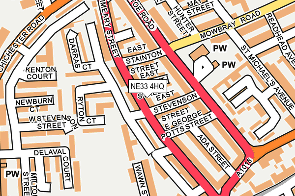 NE33 4HQ map - OS OpenMap – Local (Ordnance Survey) NE33 4HQ map - OS OpenMap – Local (Ordnance Survey)