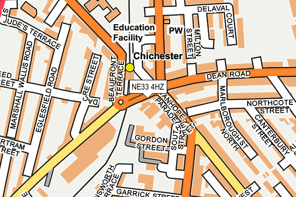NE33 4HZ map - OS OpenMap – Local (Ordnance Survey) NE33 4HZ map - OS OpenMap – Local (Ordnance Survey)