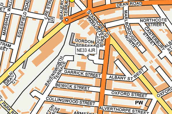 NE33 4JR map - OS OpenMap – Local (Ordnance Survey) NE33 4JR map - OS OpenMap – Local (Ordnance Survey)