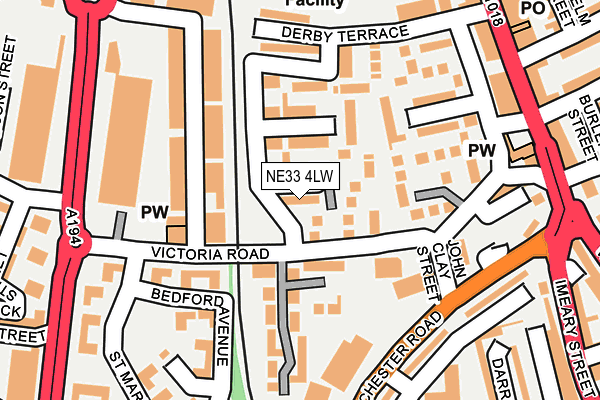 NE33 4LW map - OS OpenMap – Local (Ordnance Survey) NE33 4LW map - OS OpenMap – Local (Ordnance Survey)