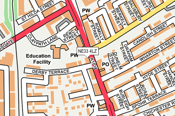 NE33 4LZ map - OS OpenMap – Local (Ordnance Survey)