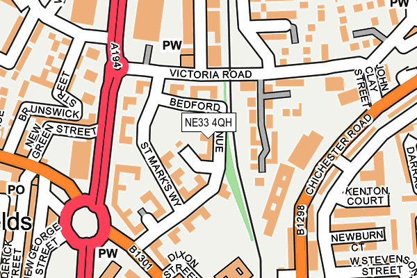 NE33 4QH map - OS OpenMap – Local (Ordnance Survey) NE33 4QH map - OS OpenMap – Local (Ordnance Survey)