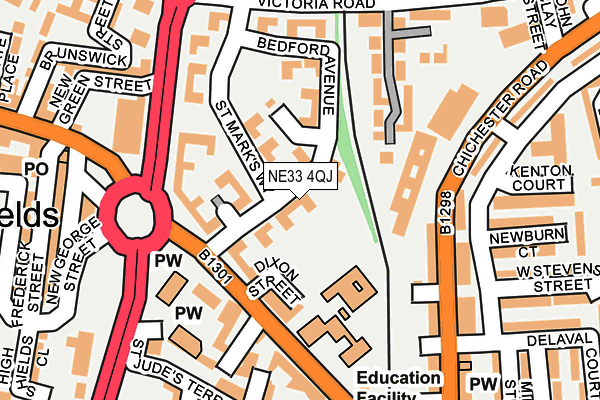 NE33 4QJ map - OS OpenMap – Local (Ordnance Survey) NE33 4QJ map - OS OpenMap – Local (Ordnance Survey)