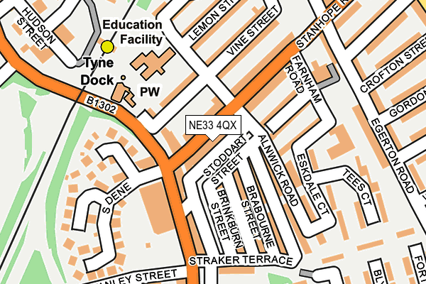 NE33 4QX map - OS OpenMap – Local (Ordnance Survey) NE33 4QX map - OS OpenMap – Local (Ordnance Survey)