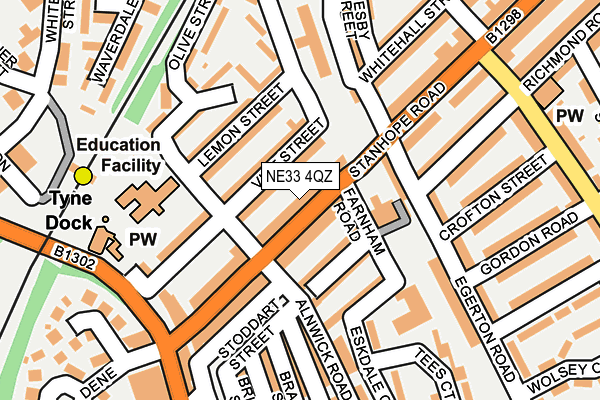 NE33 4QZ map - OS OpenMap – Local (Ordnance Survey) NE33 4QZ map - OS OpenMap – Local (Ordnance Survey)