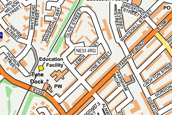 NE33 4RQ map - OS OpenMap – Local (Ordnance Survey)