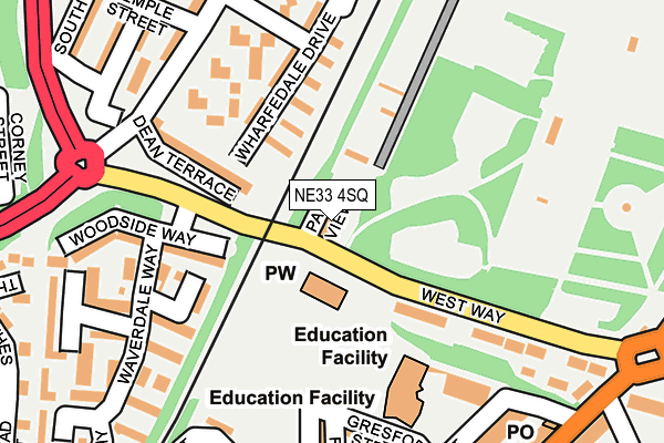 NE33 4SQ map - OS OpenMap – Local (Ordnance Survey) NE33 4SQ map - OS OpenMap – Local (Ordnance Survey)