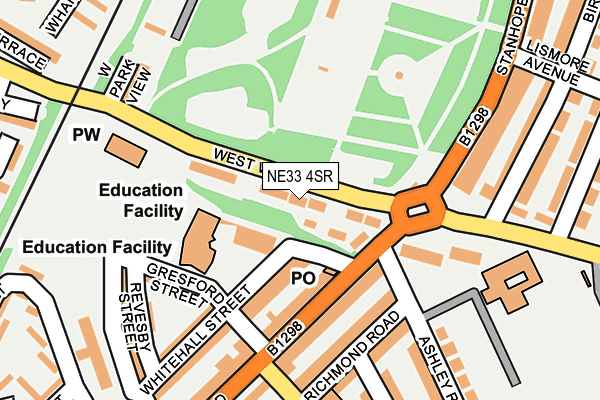 NE33 4SR map - OS OpenMap – Local (Ordnance Survey) NE33 4SR map - OS OpenMap – Local (Ordnance Survey)