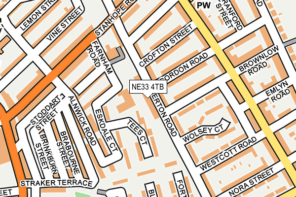 NE33 4TB map - OS OpenMap – Local (Ordnance Survey) NE33 4TB map - OS OpenMap – Local (Ordnance Survey)