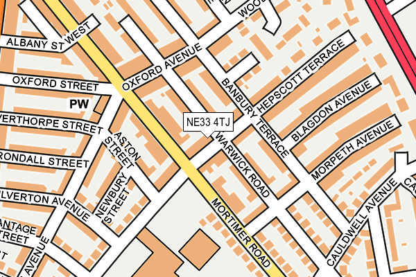 NE33 4TJ map - OS OpenMap – Local (Ordnance Survey) NE33 4TJ map - OS OpenMap – Local (Ordnance Survey)