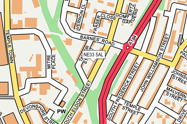 NE33 5AL map - OS OpenMap – Local (Ordnance Survey) NE33 5AL map - OS OpenMap – Local (Ordnance Survey)