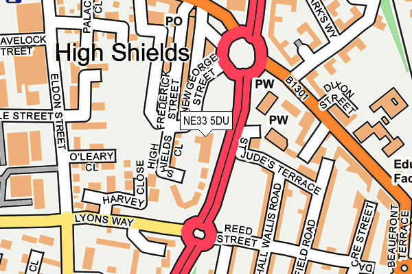 NE33 5DU map - OS OpenMap – Local (Ordnance Survey) NE33 5DU map - OS OpenMap – Local (Ordnance Survey)