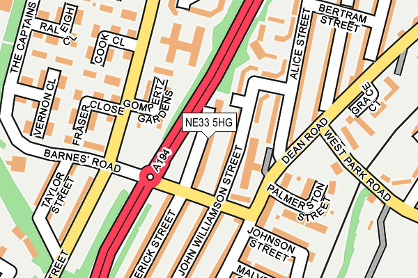 NE33 5HG map - OS OpenMap – Local (Ordnance Survey) NE33 5HG map - OS OpenMap – Local (Ordnance Survey)