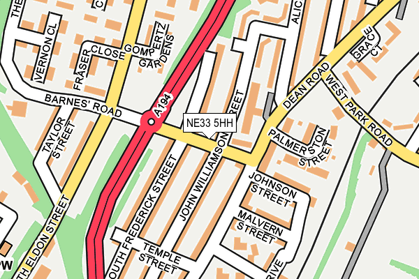 NE33 5HH map - OS OpenMap – Local (Ordnance Survey) NE33 5HH map - OS OpenMap – Local (Ordnance Survey)
