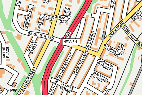 NE33 5HJ map - OS OpenMap – Local (Ordnance Survey) NE33 5HJ map - OS OpenMap – Local (Ordnance Survey)