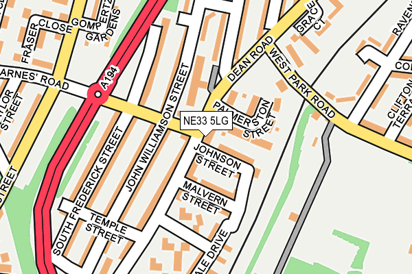 NE33 5LG map - OS OpenMap – Local (Ordnance Survey) NE33 5LG map - OS OpenMap – Local (Ordnance Survey)