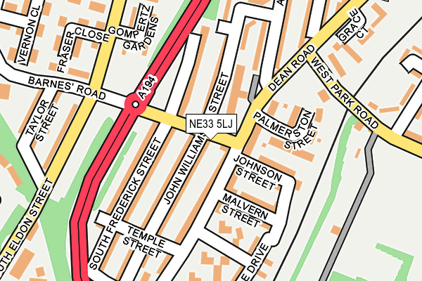 NE33 5LJ map - OS OpenMap – Local (Ordnance Survey) NE33 5LJ map - OS OpenMap – Local (Ordnance Survey)
