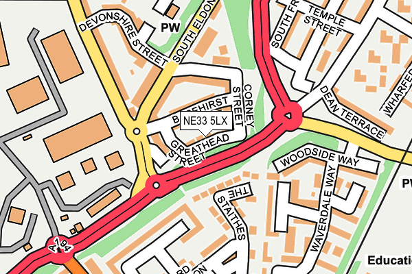 NE33 5LX map - OS OpenMap – Local (Ordnance Survey) NE33 5LX map - OS OpenMap – Local (Ordnance Survey)
