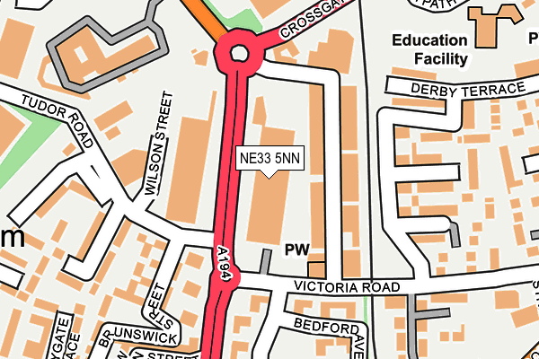 NE33 5NN map - OS OpenMap – Local (Ordnance Survey) NE33 5NN map - OS OpenMap – Local (Ordnance Survey)