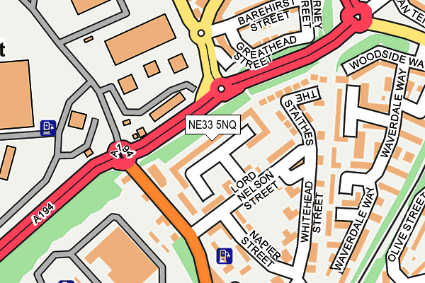 NE33 5NQ map - OS OpenMap – Local (Ordnance Survey) NE33 5NQ map - OS OpenMap – Local (Ordnance Survey)