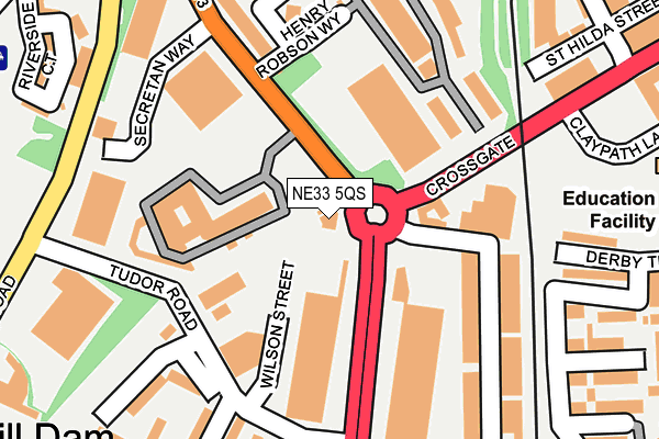 NE33 5QS map - OS OpenMap – Local (Ordnance Survey) NE33 5QS map - OS OpenMap – Local (Ordnance Survey)