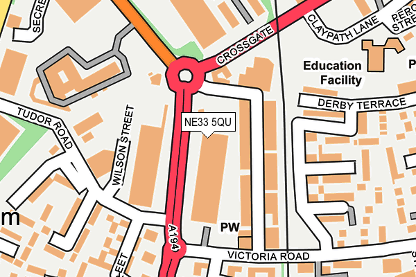 NE33 5QU map - OS OpenMap – Local (Ordnance Survey)